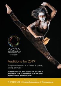 Indigenous training options ACPA auditions