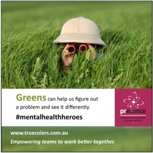 True Colors Green mental health heroes